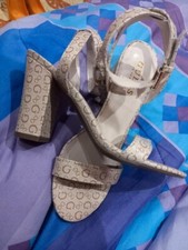 Guess Women Beige Sandals High Heels Summer Posh Luxury Brand 37