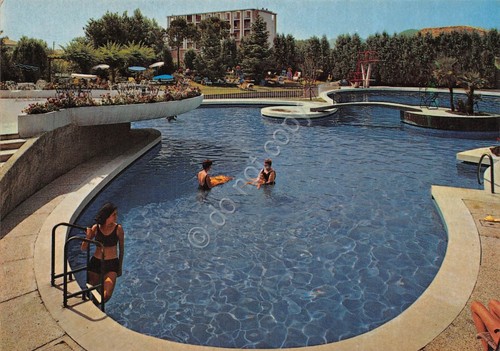 Cartolina abano terme piscina - abano,