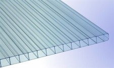 Piastre passanti policarbonato lastre camera cava 6+10 mm trasparente serra protezione UV