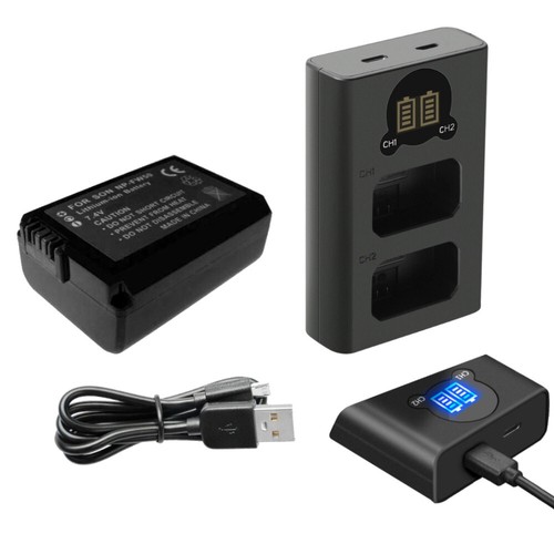 Caricabatteria doppio lcd - doppio, +