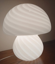 Lampada da tavolo vintage anni '80  vetro ambra stile fungo Murano Made in Italy