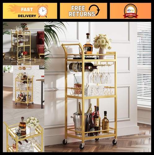 Carrello bar oro con - carrello, da
