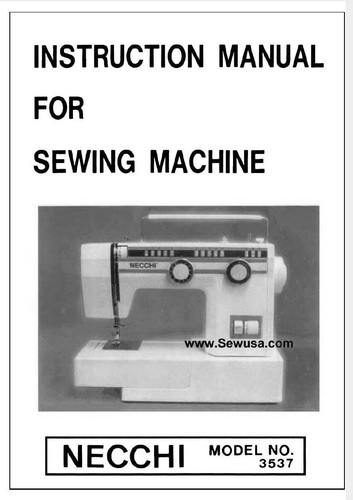 Necchi 3537 3577 manuale - 3537,