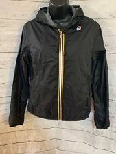 Maglia K-Way Giubbino Bambina Giglio K007A00 Giacca con Cappuccio Impermeabile Nero Tg 7