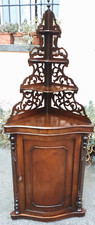 ANGOLIERA ETAGERE CREDENZA CONSOLE NOCE 1850/70 RESTAURATA L 65 P 37 H 165 H 87