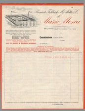 Fattura Milano Mobili Ferro e Ottone Uffici Ospedali Mario Mosca 