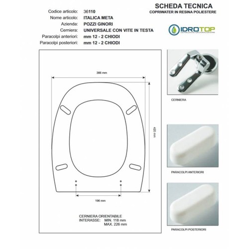 Copriwater pozzi ginori - copriwater,