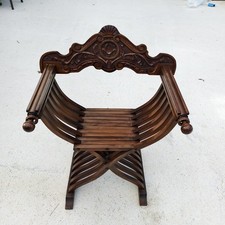 Antica sedia legno Savonarola