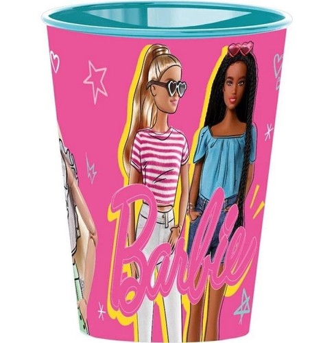 Bicchiere barbie plastica - barbie,