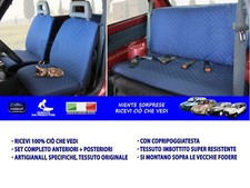 Coprisedili Blu per Fiat Cinquecento per sedile auto cotone imbottito set con in