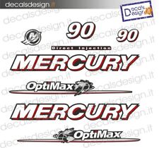 Adesivi motore marino fuoribordo mercury 90 cv optimax gommone barca stickers 