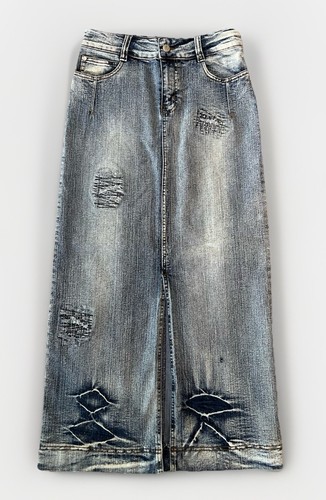 Maxi gonna lunga denim - , vintage
