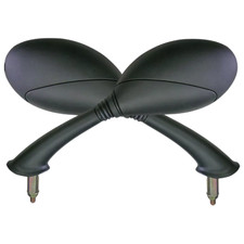 COPPIA SPECCHIETTI RETROVISORI NERI PER PIAGGIO VESPA ET2 ET4 50 125 1999 2005