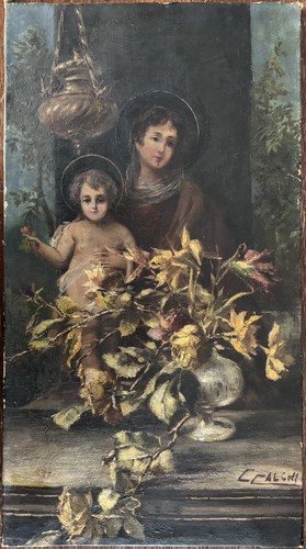 Dipinto sacro madonna con