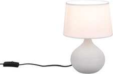 Rlliveyourlight Martin, Lampada Da Tavolo, Ceramica, E14, Cappuccino, 20 X 20 X 