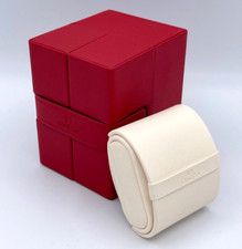 Omega Speedmaster Seamaster custodia viaggio orologio travel box pelle rossa new