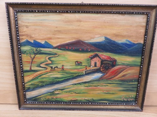 Vecchio quadro dipinto mano - quadro,