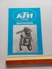 KTM produzione modelli cross enduro 1977 depliant italiano originale