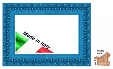 Cornice in legno blu cobalto