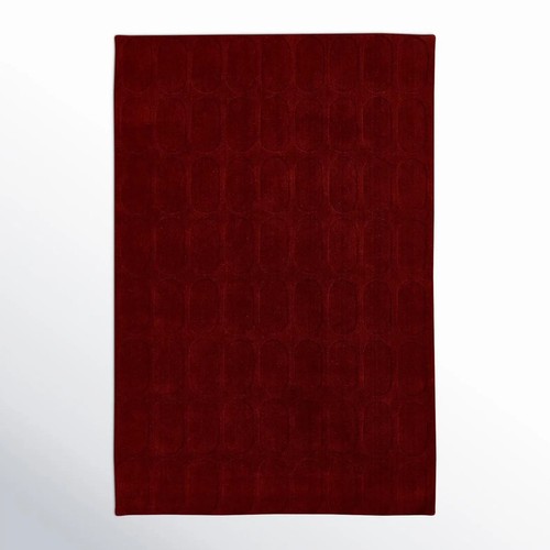Tappeto moderno rosso intenso