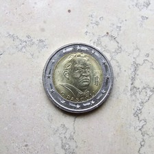 2 Euro Raro Giovanni Pascoli - Doppio Errore Di Conio: STELLE e DOPPIO CERCHIO