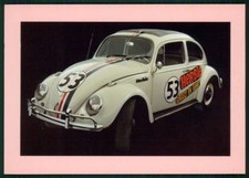 AUTO VW MAGGIOLINO HERBIE VECCHIA CARTOLINA ORIGINALE OLD POSTCARD CAR VW BEETLE m1296