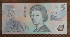 Banconota 5 Dollari Australia Regina Elisabetta II Fior di conio 