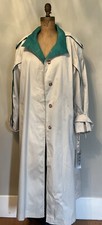 Giacca antipioggia donna vintage Brem Rainwear fodera verde giada taglia 14 made in Poland