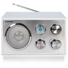 Radio retrò, bianco-alluminio, FM, Bluetooth, AUX-IN, Blaupunkt RXN 180 WH, COME NUOVA