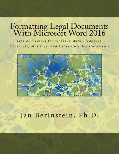 Formatting legal documents - formatting,