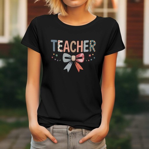 Shirt insegnante fiocco - insegnante, |