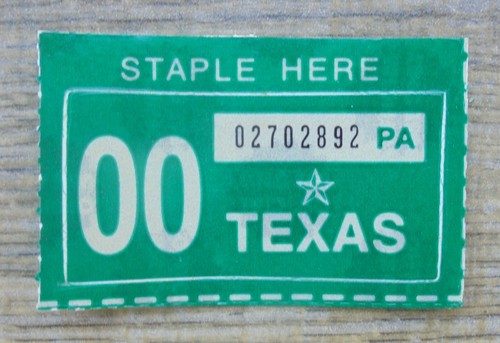 Adesivo rinnovo targa texas - rinnovo,