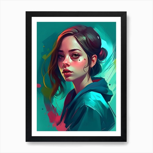 Ritratto ragazza stampa - di,