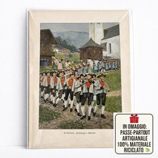 Stampa antica nozze alpine