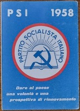 Tessera P.S.I. 1958 - Partito