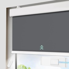 Tenda a rullo elettrica a energia solare, fissaggio senza fori e con foratura, o