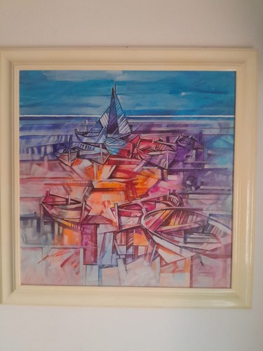 Quadro autore acrilico - , tela