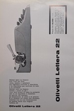 OLIVETTI LETTERA 22 - 1963 - Rara Pubblicità D'epoca - Macchina da scrivere