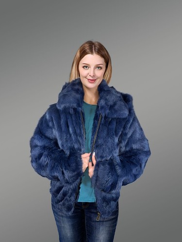 Bomber donna pelliccia di - in,