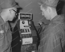 Soldiers Play A Sega Strike A Bonanza Slot Machine 8x10 Reprint Of Old Photo