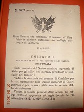 REGIO DECRETO 1885 cost comune CASALOLDO sep CASTELGOFFREDO sez coll el MANTOVA