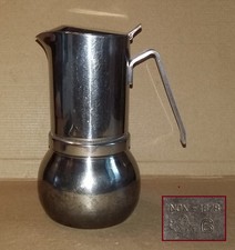 Caffettiera STELLA da 6/3 tazze in acciaio 18/8- OTTIMA - Coffee maker Moka