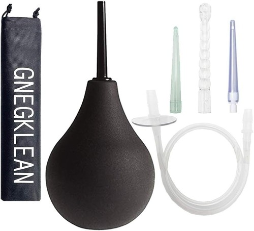 Kit lavativa silicona negra - kit,