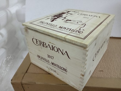 Scatola legno 6 bott - legno,