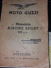  Moto Guzzi Airone Sport 250 c.c. istruzioni per l'uso e la manutenzione 1951