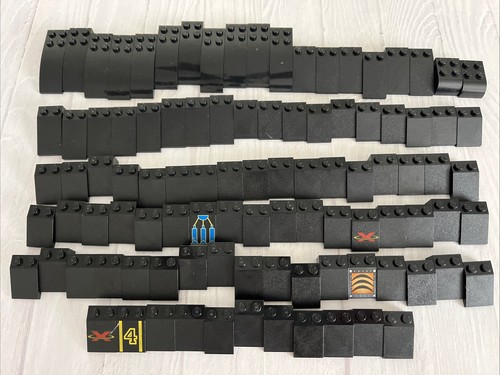 Lego nero lotto pezzi 3x2 - nero, 98