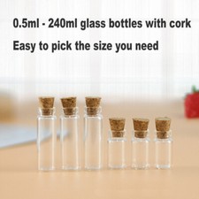 Small Glass Bottles with Cork