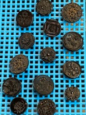 14 antichi bottoni da lutto