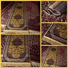 240 X 69  TAPPETO PASSATOIA REGALE DISEGNO NAIN ORIENTALE PERSIANO ORO CORSIA