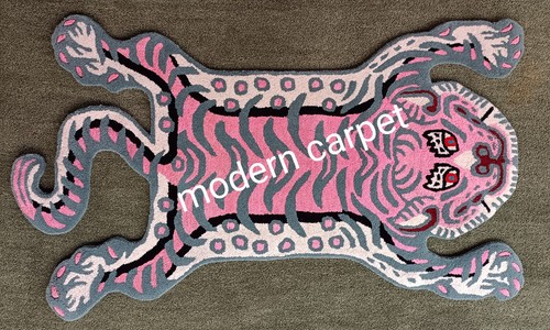 Tappeto tigre tibetana rosa